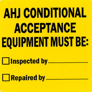 AHJ Conditional Acceptance